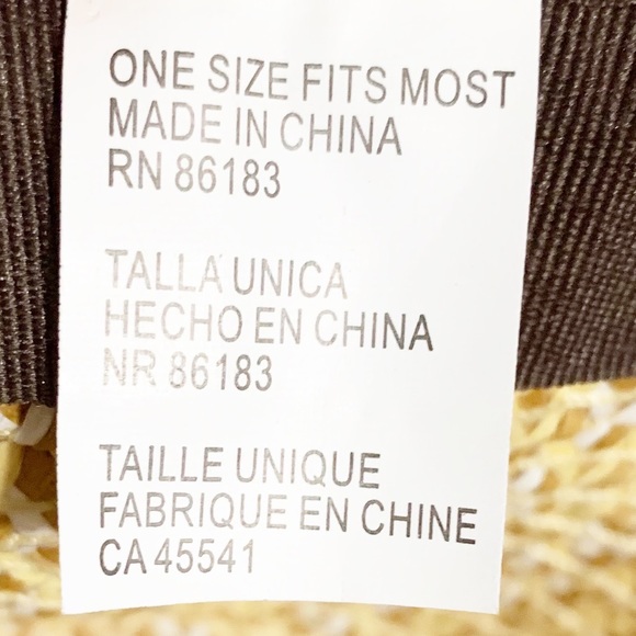 Cappelli Straw Brimmed Hat with Grosgrain Ribbon Band Accent and Inner Head Band - Picture 10 of 10